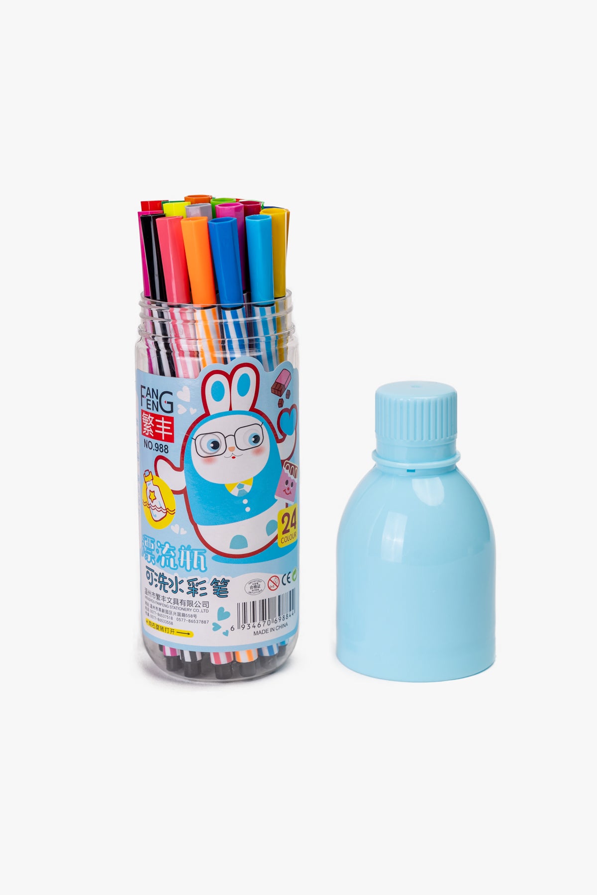 Botella Contenedora De Lápices 24 Colores Chinitown Chinitown